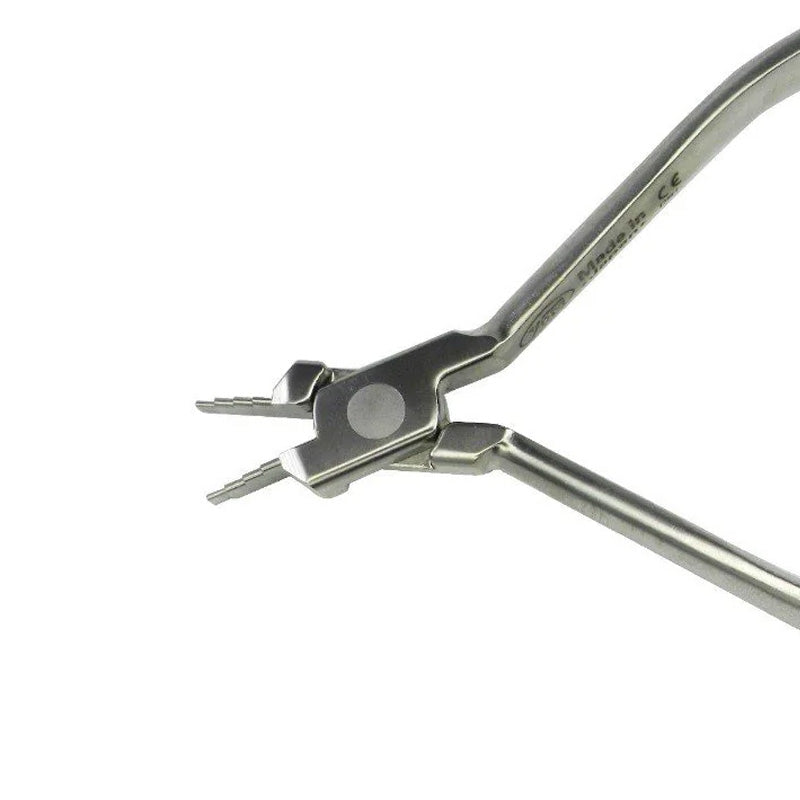 Close-up of YDM Nance Loop Closing Fine wire forming tool, showing detailed craftsmanship and precision design.